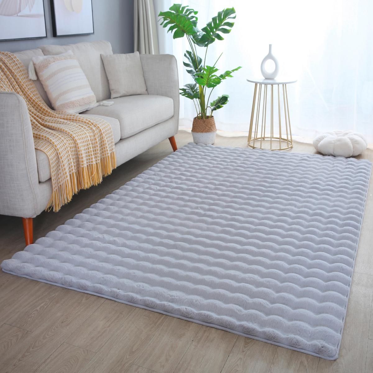 Preproga Z Visokim Florom Ambiance, Srebrna, 80x250cm - srebrne barve, Basics, tekstil (80/250cm)