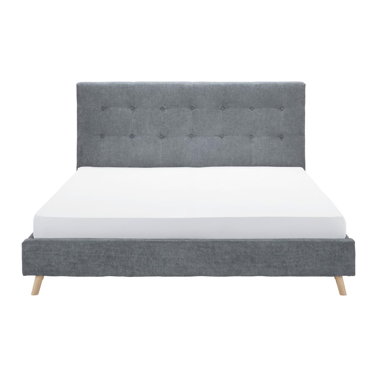 Polsterbett Ronja ca. 180x200 cm Grau - Naturfarben/Grau, MODERN, Holz/Textil (180/200cm) - Bessagi Home