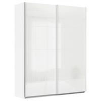 Ormar S Kliznim Vratima Feldkirch - bijela/bijela visoki sjaj, Moderno, staklo/drvni materijal (181/229/62cm) - Modern Living