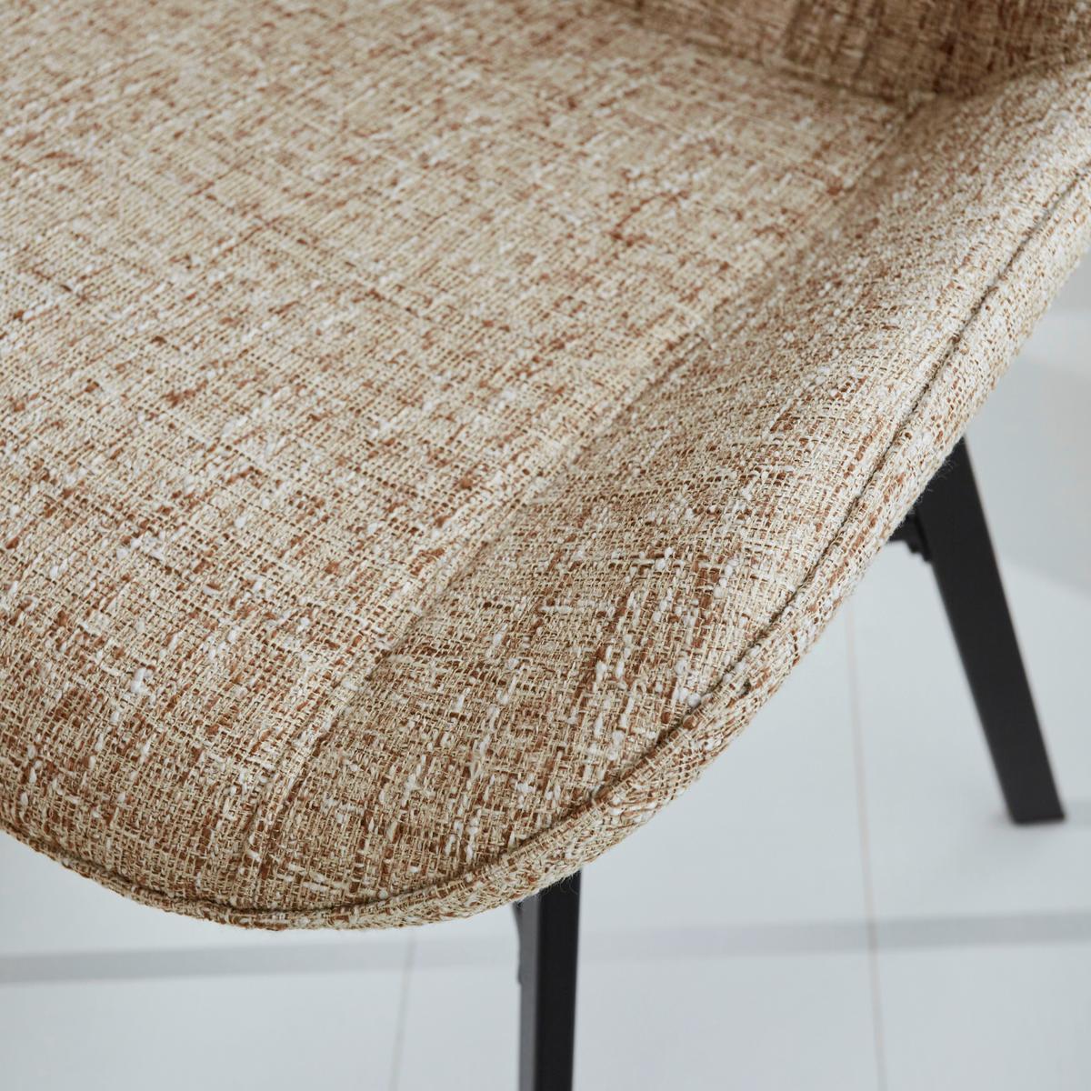 Stuhl-Set Samuel ca. 53x87 cm 2er-Set Weiß - Beige/Schwarz, Design, Textil (53/87/63cm) - MID.YOU