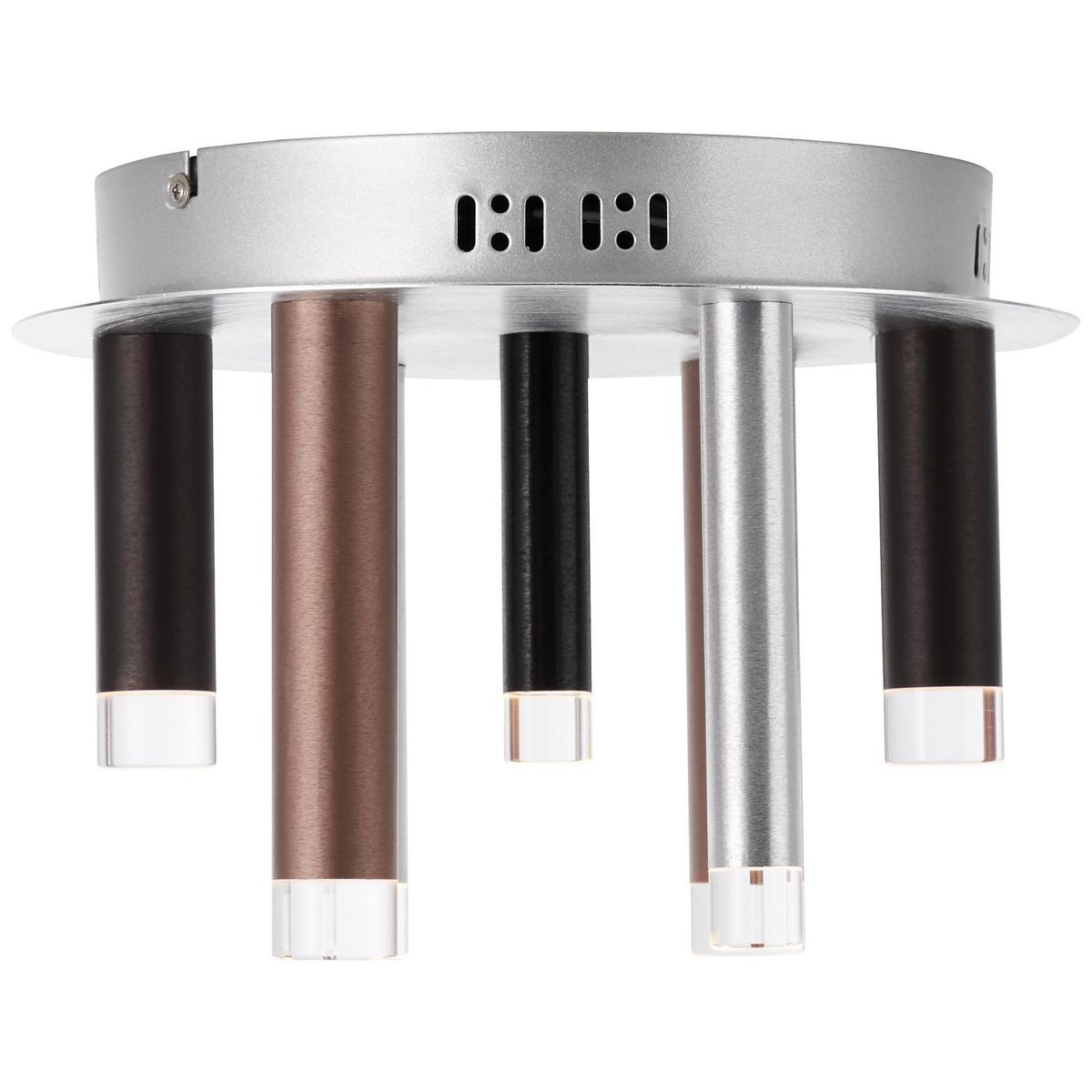 LAMPA SUFITOWA LED G93765/20 CEMBALO - czarny/kolor aluminiowy, Trend, tworzywo sztuczne/metal (30/21,5cm)