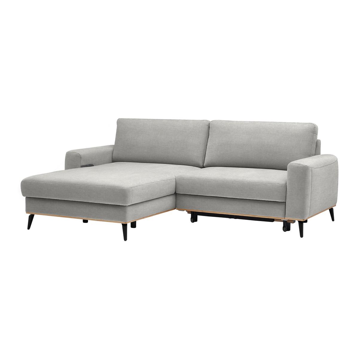 Wohnlandschaft Romeo Beige - Beige/Schwarz, KONVENTIONELL, Holz/Textil (167/87/234cm) - Zandiara