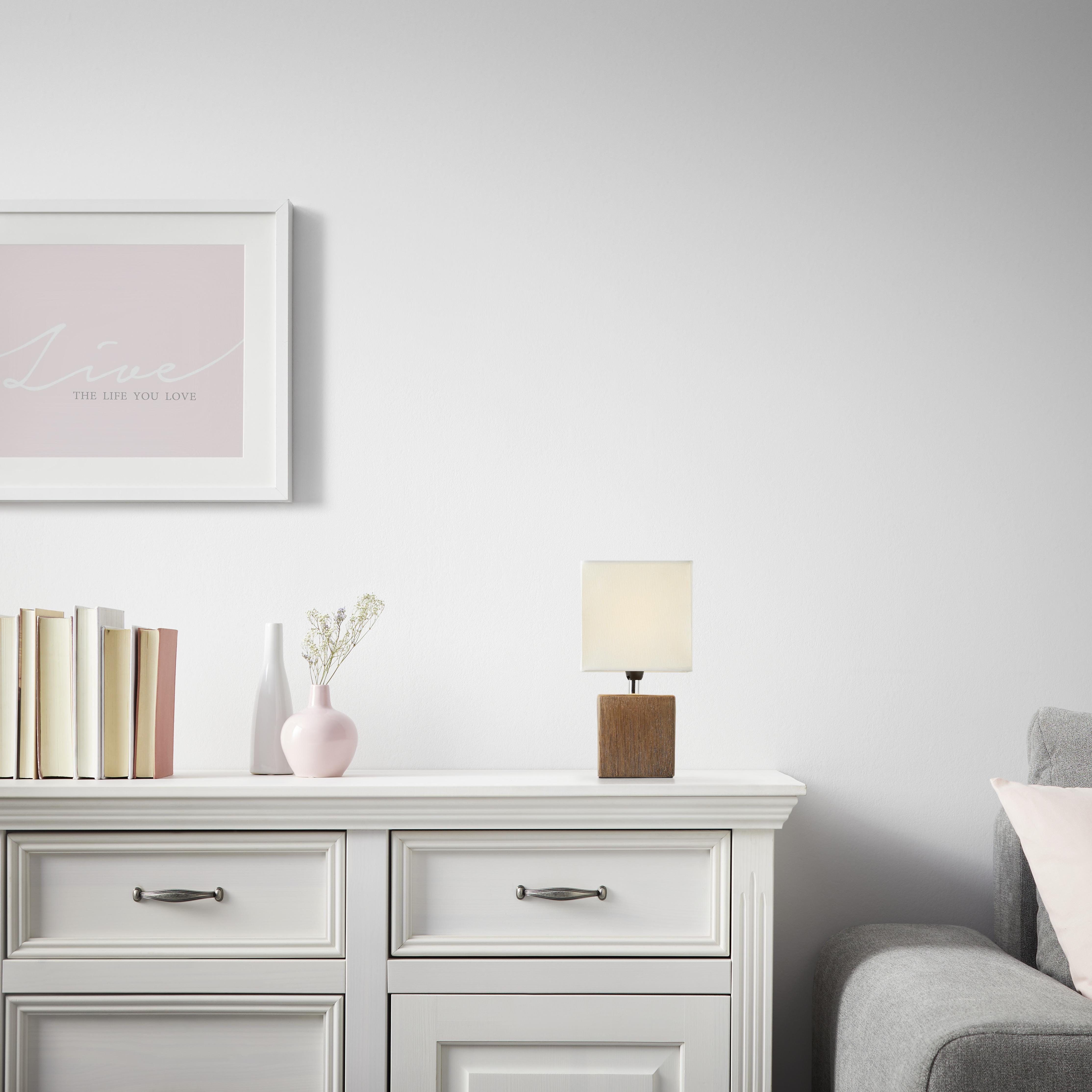 Tischleuchte Wanda max. 25 Watt - Dunkelbraun/Beige, Modern, Keramik/Textil (15,5/28,5cm) - Modern Living