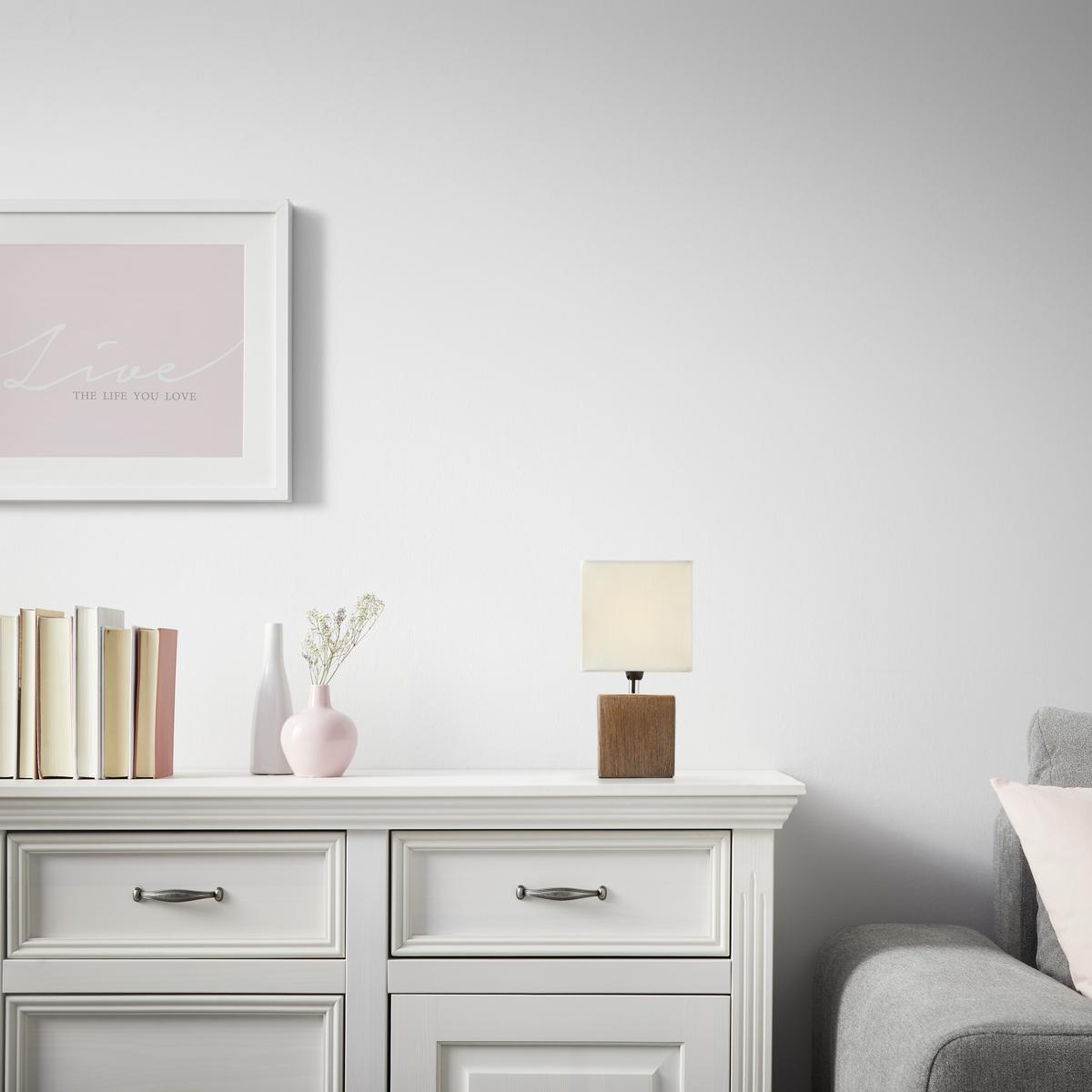 Tischleuchte Wanda max. 25 Watt - Dunkelbraun/Beige, MODERN, Keramik/Textil (15,5/28,5cm) - Mömax