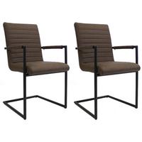 ARMLEHNSTUHL-SET BARS - Taupe/Hellbraun, LIFESTYLE, Kunststoff/Textil (54/97/57cm) - MID.YOU