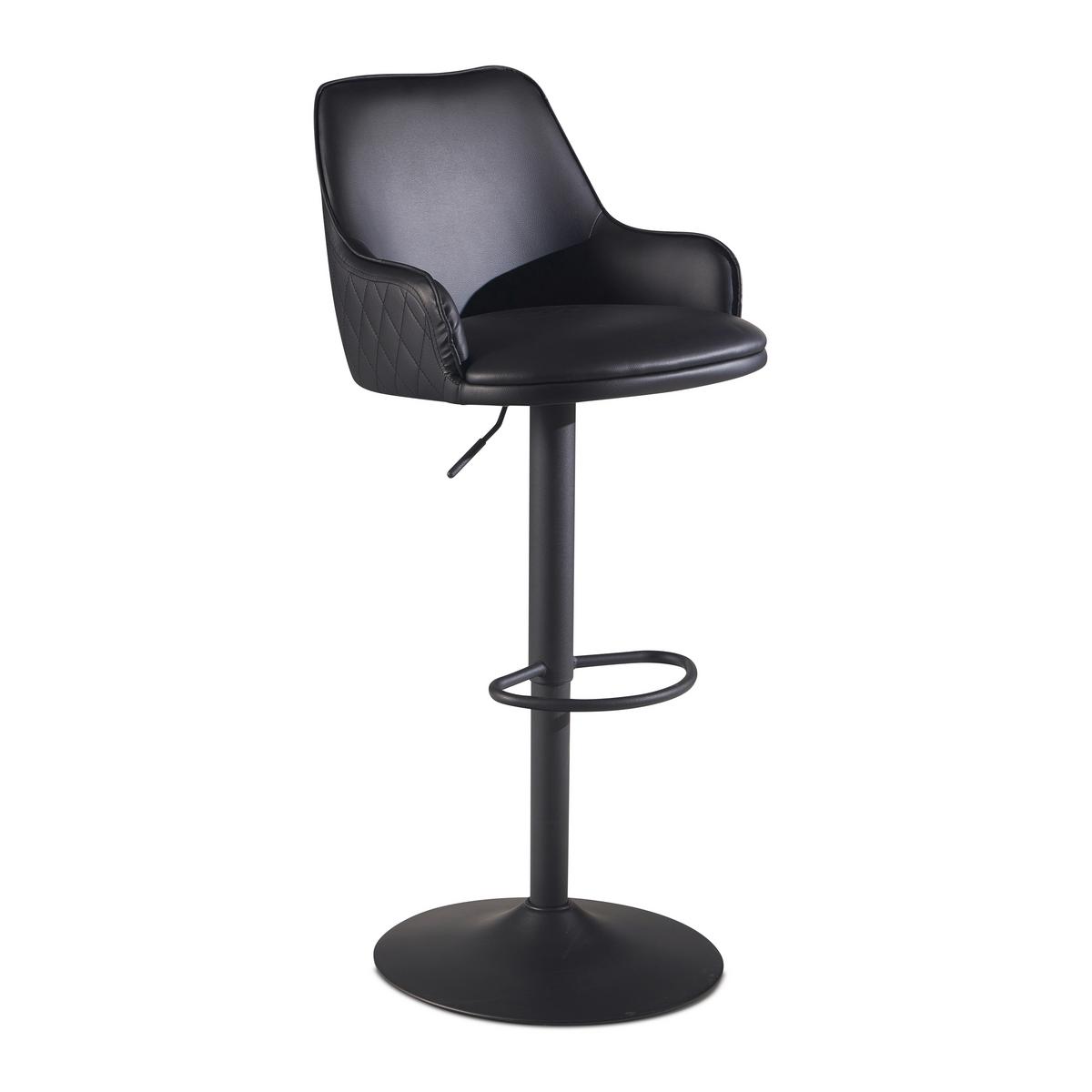 BARHOCKER WL7.009 - Schwarz, Design, Textil/Metall (45/106/45cm) - MID.YOU