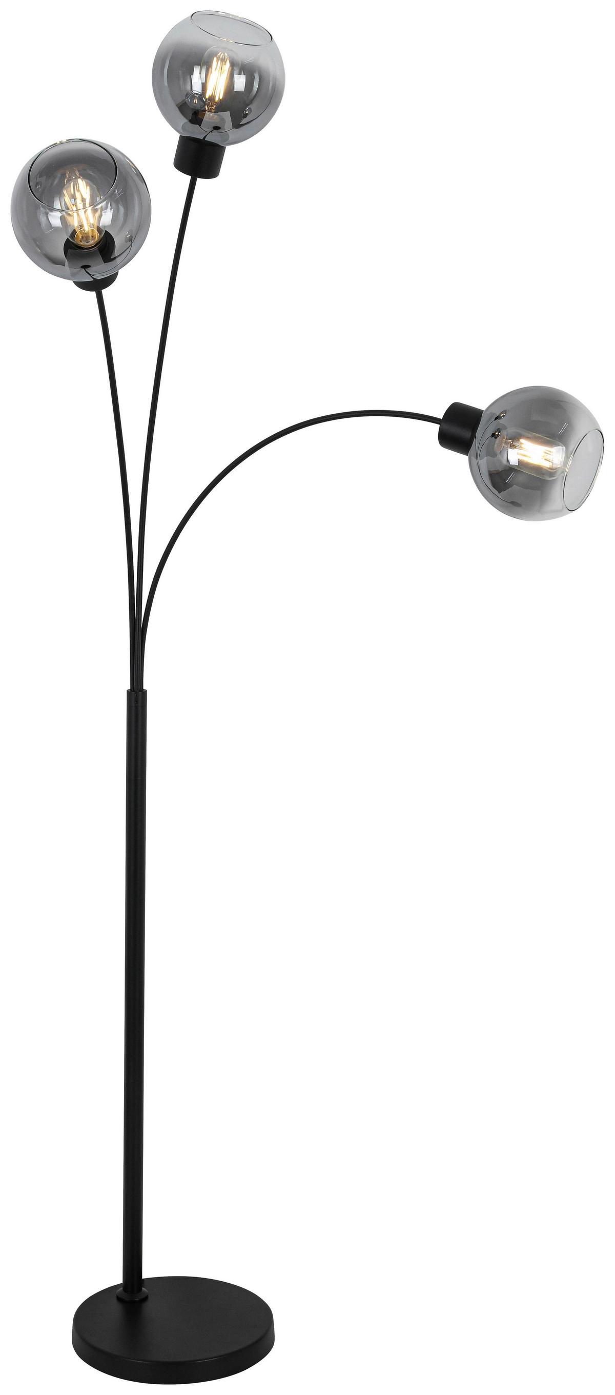 Stoječa Svetilka Gitti - črna, Moderno, kamen/kovina (63/160cm) - Mömax