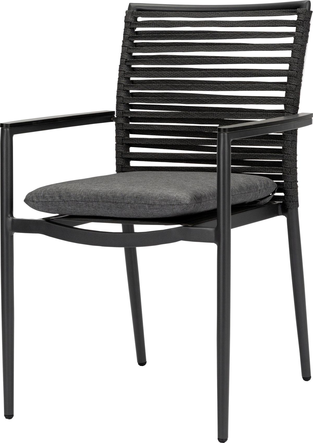 Vrtna Garnitura New Jersey, 5-Delni Set - temno siva/siva, Basics, kovina/umetna masa (180/98/74cm) - Acamp