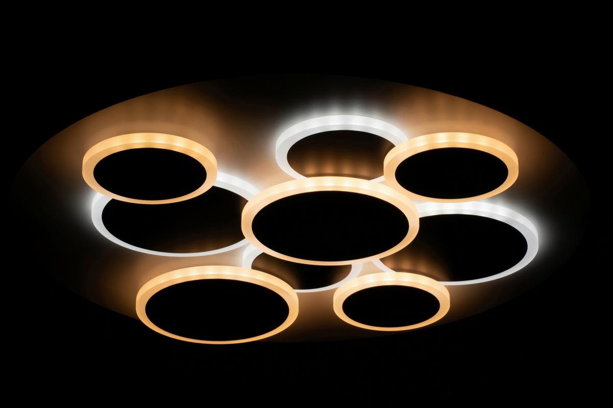 LAMPA SUFITOWA LED BLACKBURN *SBN* - czarny/biały, Trend, tworzywo sztuczne/metal (46,8/6cm) - Novel