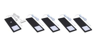 Unterbauleuchten-Set 313-925, 5 Stück - Schwarz, MODERN, Kunststoff (19/0,4/7cm) - Mömax