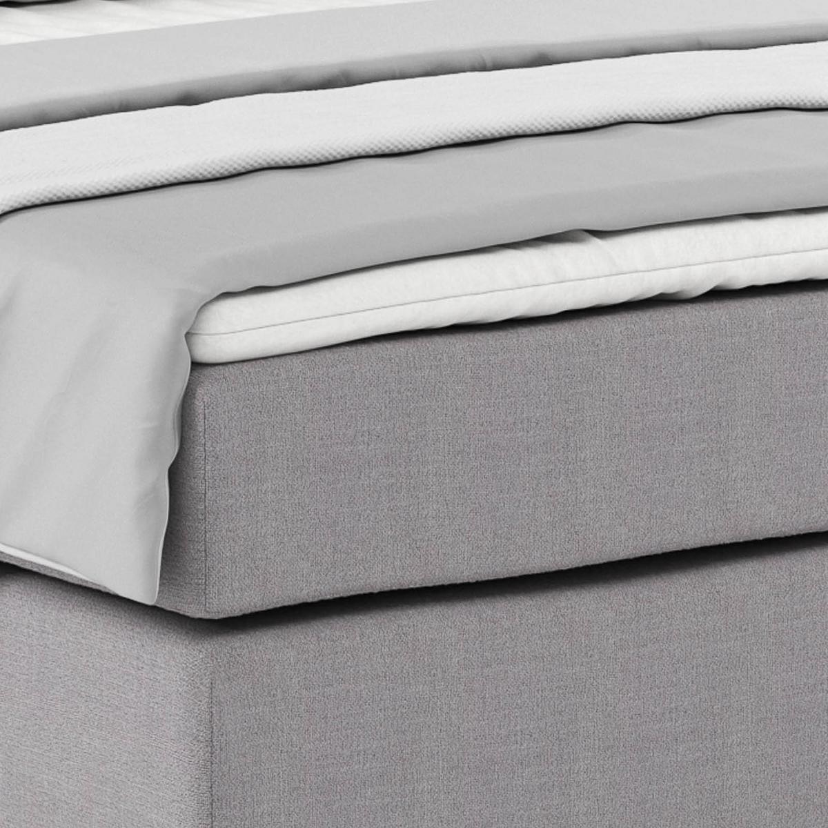 Boxspring Krevet Nero - boje kroma/sivo-bež, Konvencionalno, tekstil/metal (140/200cm) - Best Price