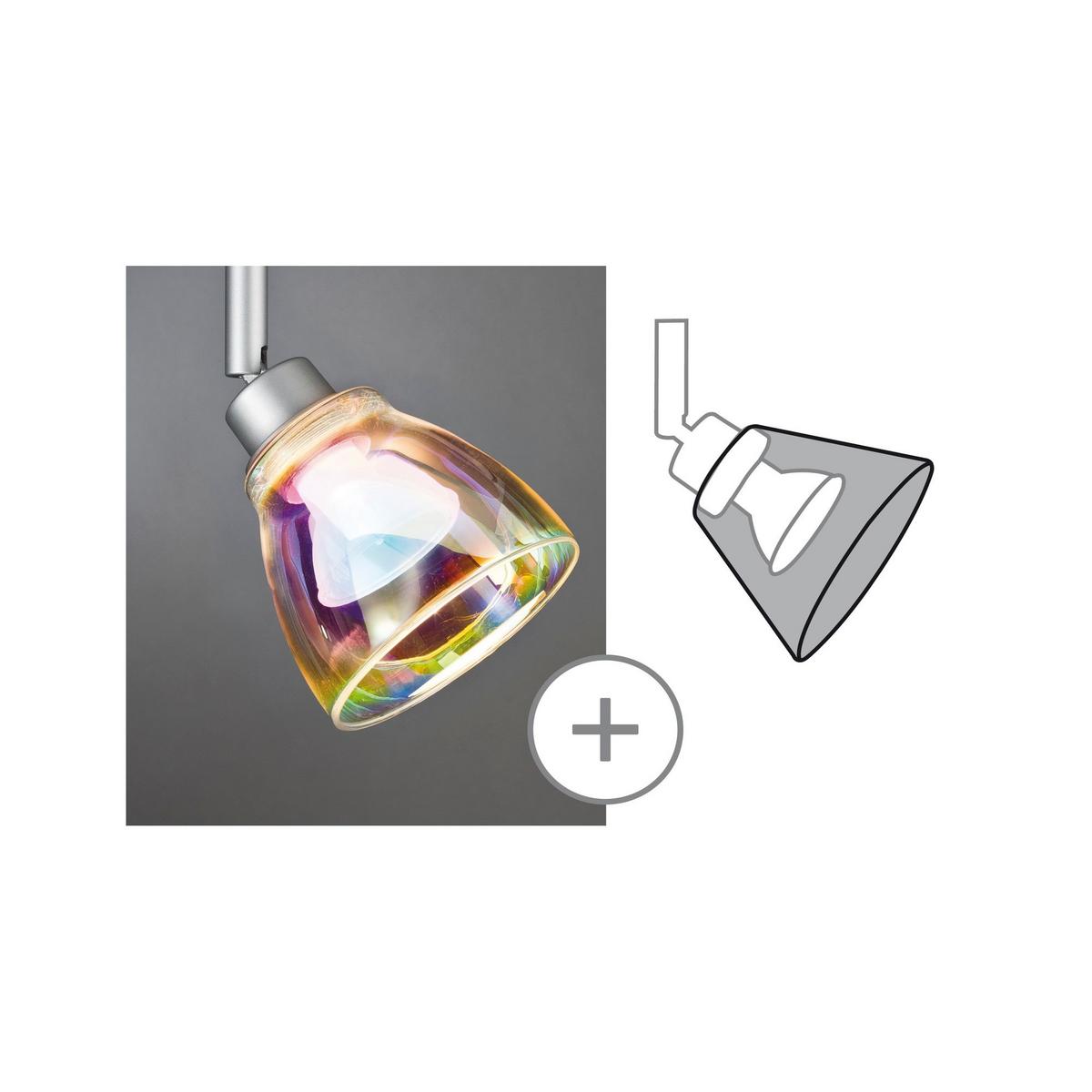 Schienensystem-Leuchtenschirm Wolbi in Multicolor - Multicolor, Design, Glas (8cm) - Paulmann