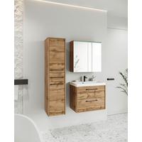 Kopalnica Toronto, Barva Hrasta, 4-Delno - hrast wotan/črna, Trendi, kovina/leseni material (90cm) - P & B