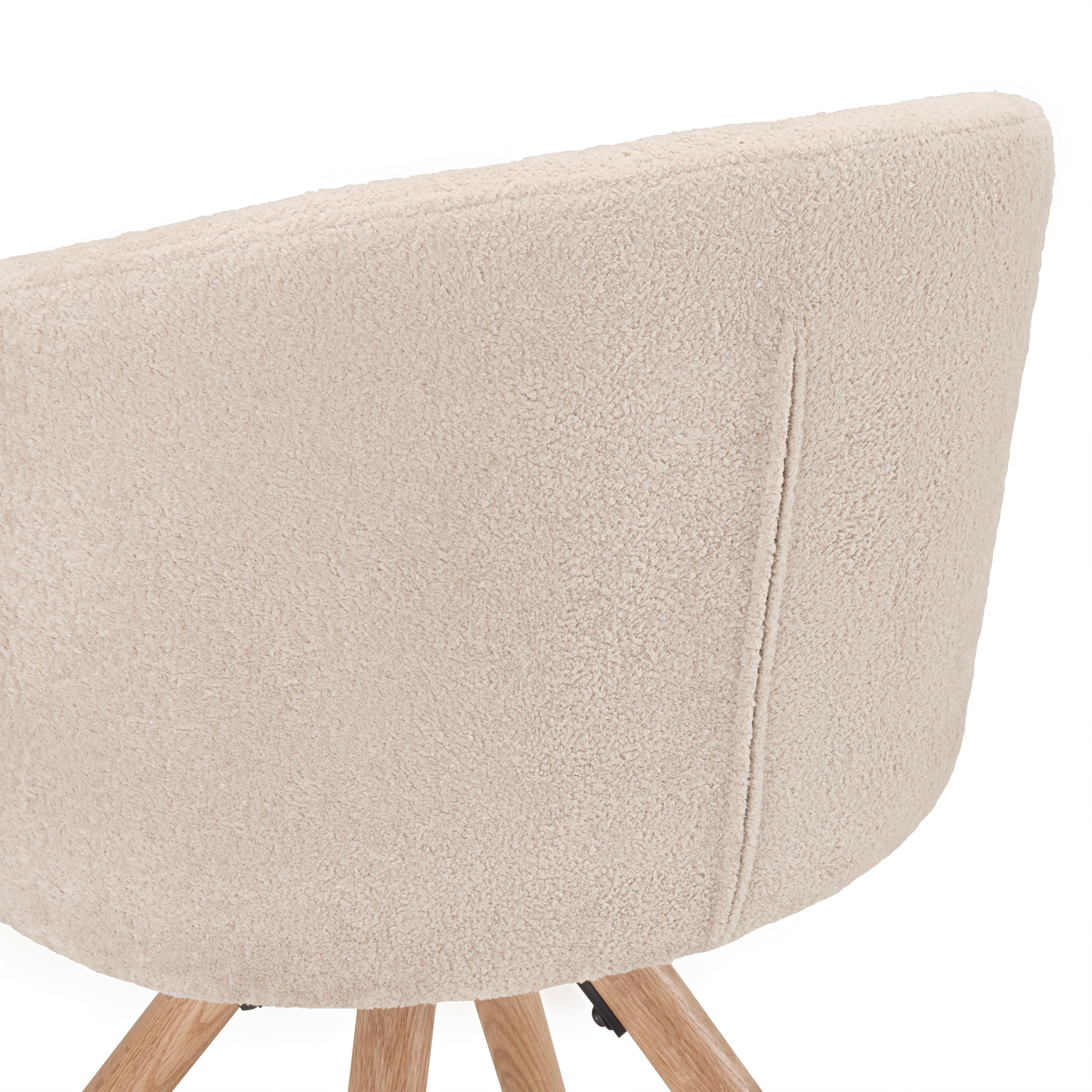 STOL FRIDA - beige/ekfärgad, Modern, metall/trä (57/76/57cm) - Mömax