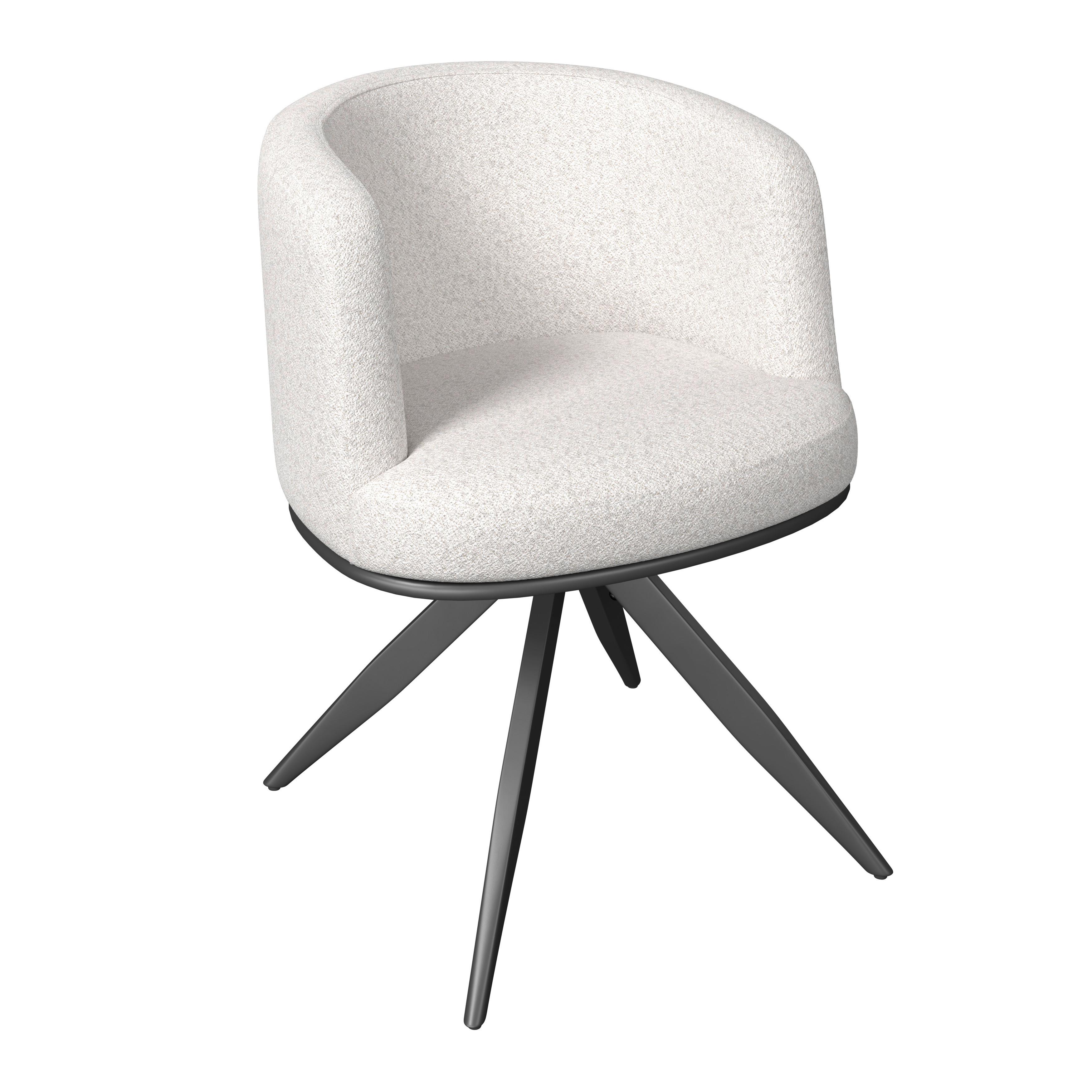 STOL MED ARMSTÖD NELA - grå/svart, Modern, metall/trä (62/77/62cm) - Bessagi Home