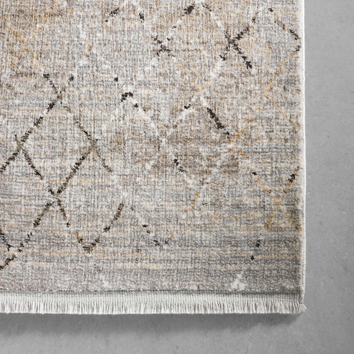 WEBTEPPICH LUC - Grau, Modern, Textil (120/180cm) - Premium Living