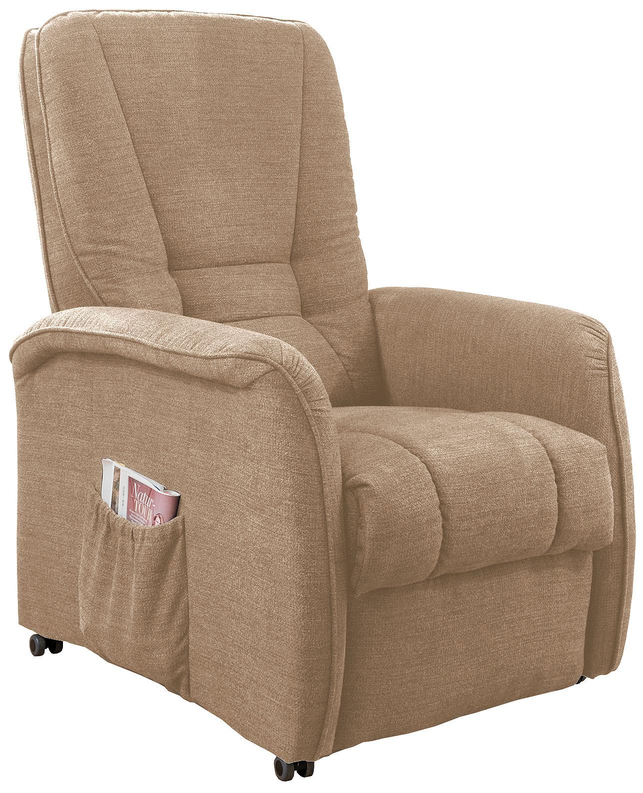 Relaxsessel Harry Hellbraun Nylon/Struktur - Hellbraun/Schwarz, Design, Kunststoff/Textil (77/107/88cm) - Livetastic