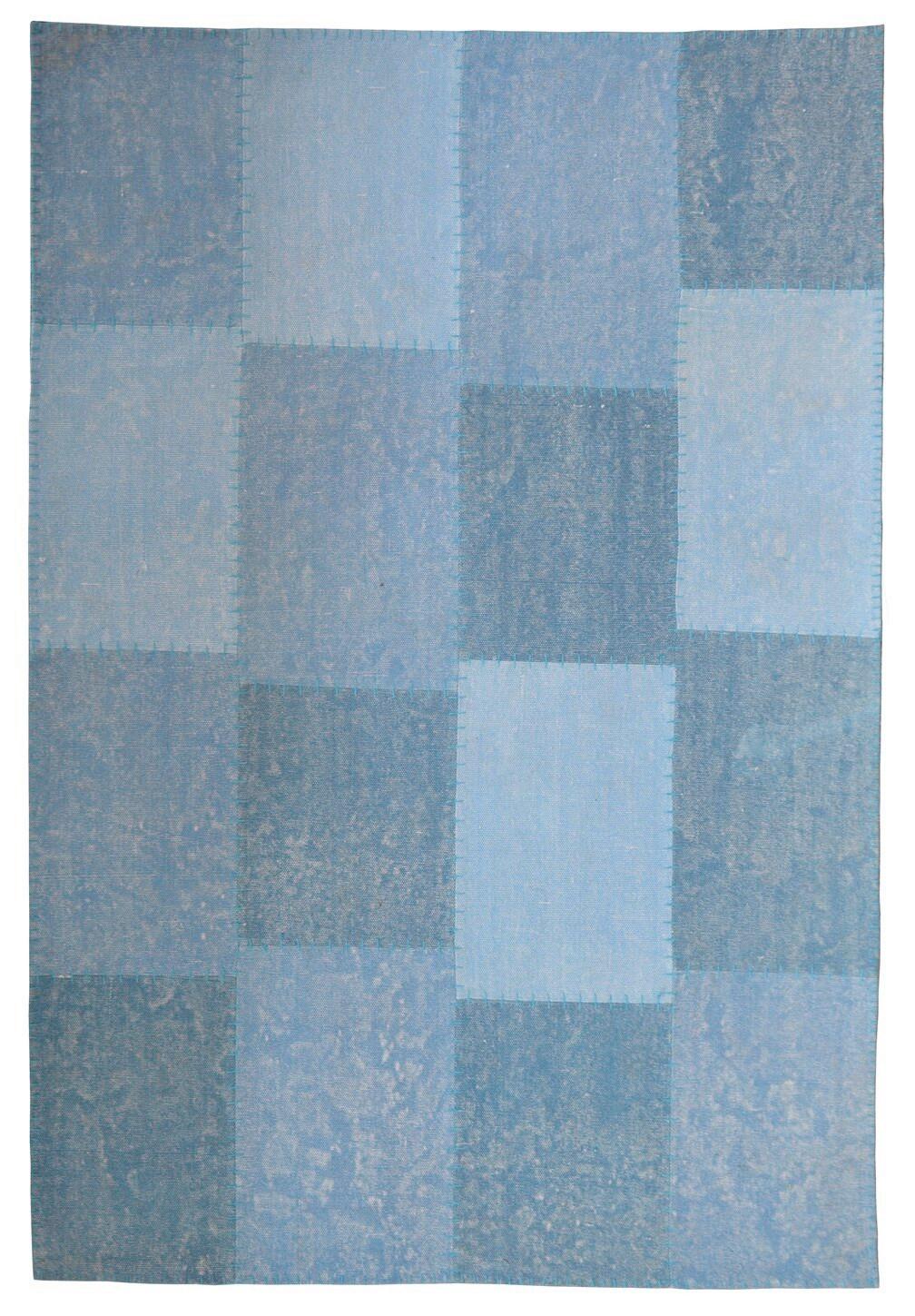 Flachwebeteppich Lyrical 110 Multi/blau 160x230 - Blau/Multicolor, Basics, Textil (160/230cm) - Kayoom