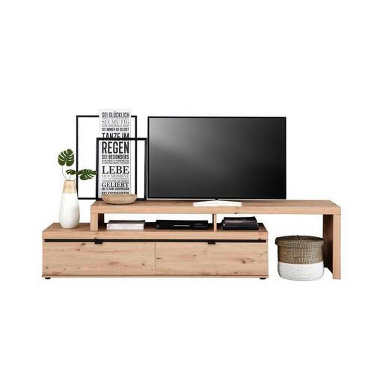 Comodă TV NYON - stejar Artisan, Modern, material pe bază de lemn (200-275/58/50cm) - Modern Living