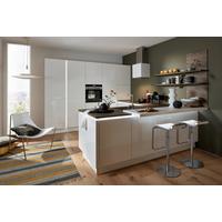 Einbauküche Nova Lack in Eichefarben/Weiß - Weiß Hochglanz/Eichefarben, MODERN, Holzwerkstoff - Nolte Küchen