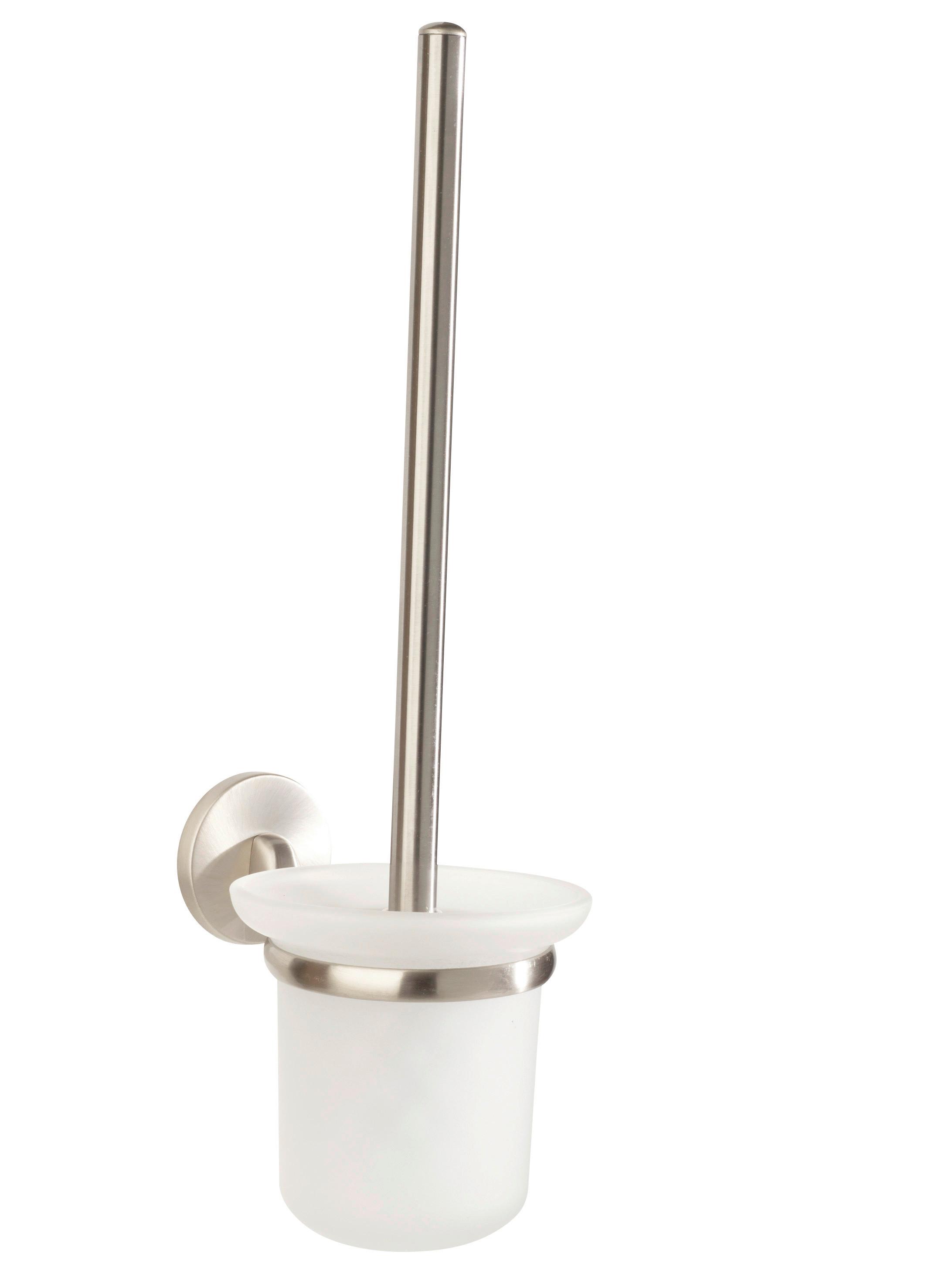 Wc-kefe Tartó Fusion 86966   -Sb- - nemesacél/fehér, műanyag/Üveg (11/38/15cm)