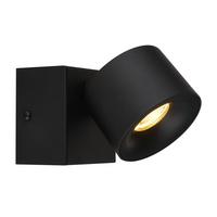 LED-Strahler Rae Schwarz max. 6 Watt - Transparent/Schwarz, Design, Kunststoff/Metall (7,2/9,5cm) - Globo