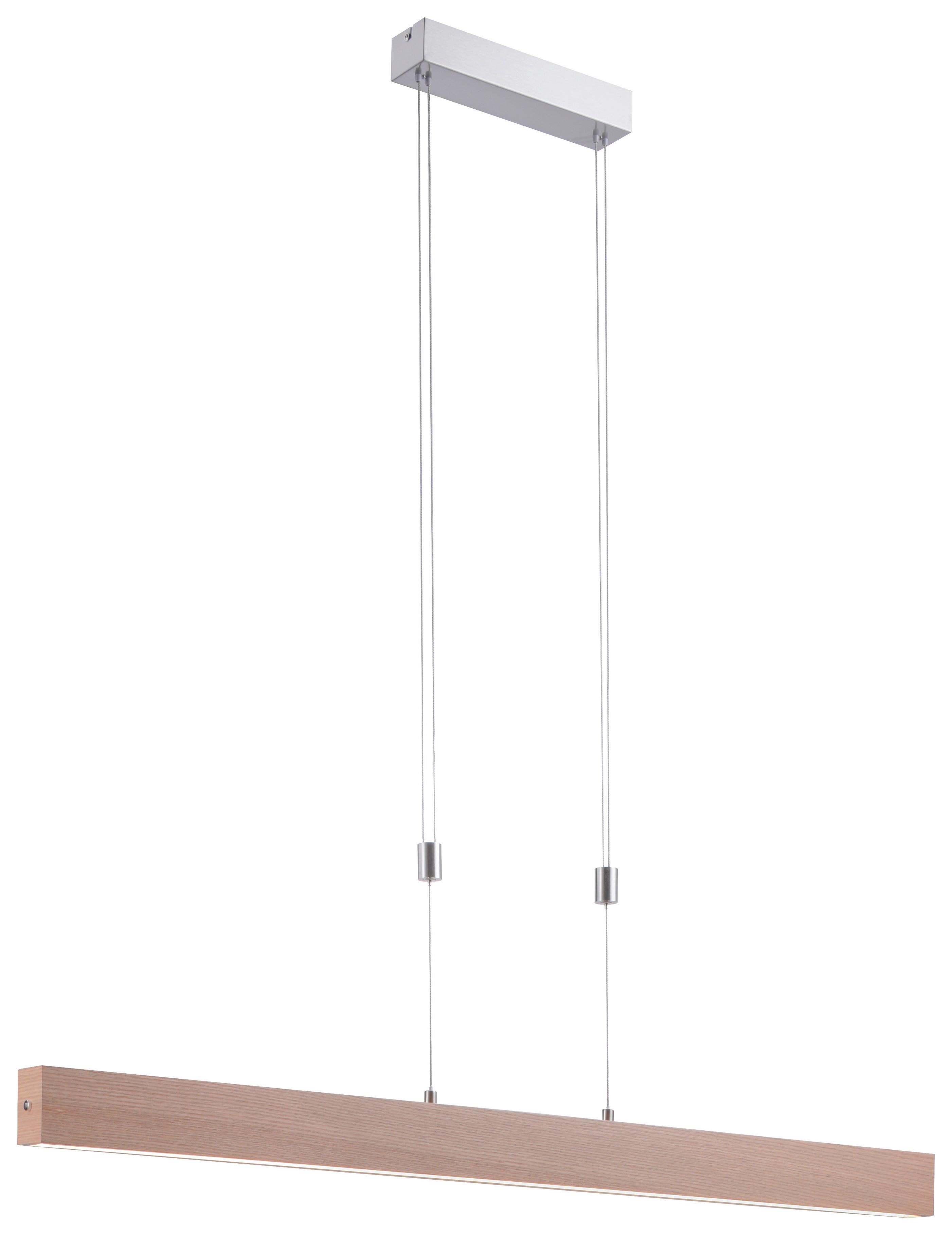 LAMPA WISZĄCA LED AMANDA - kolor aluminiowy, Design, tworzywo sztuczne/metal (110/5/160cm)