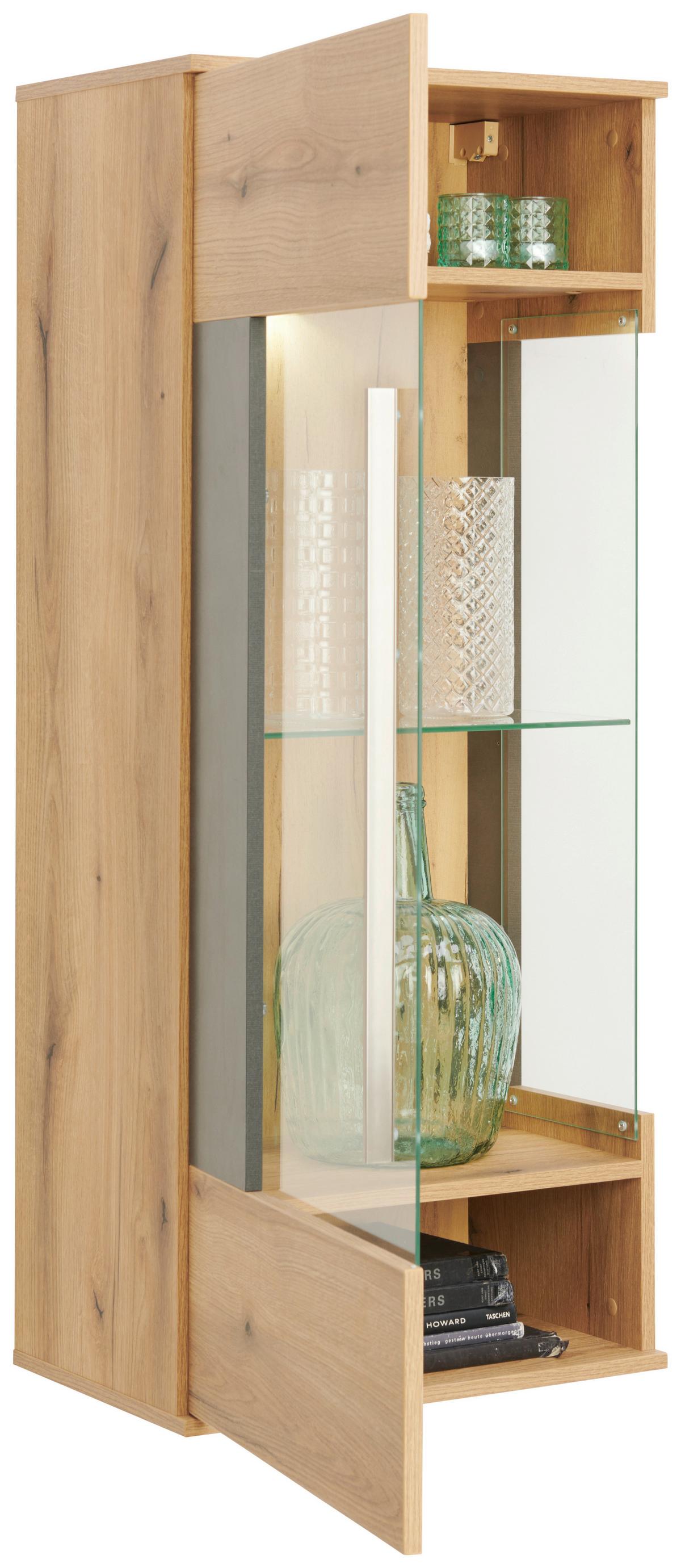 Vitrină suspendată LIMIT - Modern, sticlă/material pe bază de lemn (53/125/35cm) - Modern Living