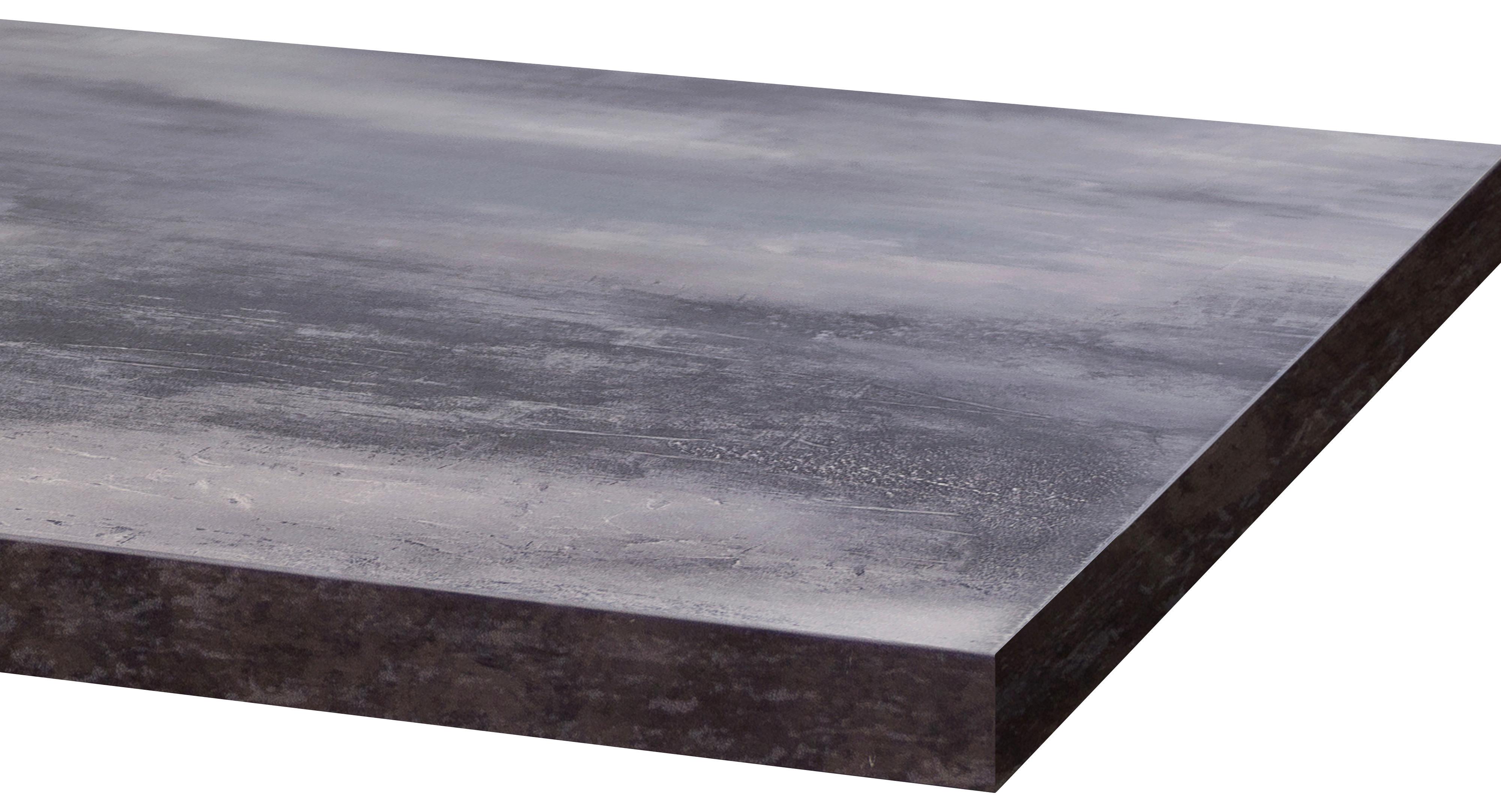 Miniküche Lucca m. Geräten B: ca. 150cm Weiß - Graubraun/Alufarben, KONVENTIONELL, Holzwerkstoff/Kunststoff (150,5cm) - FlexWell