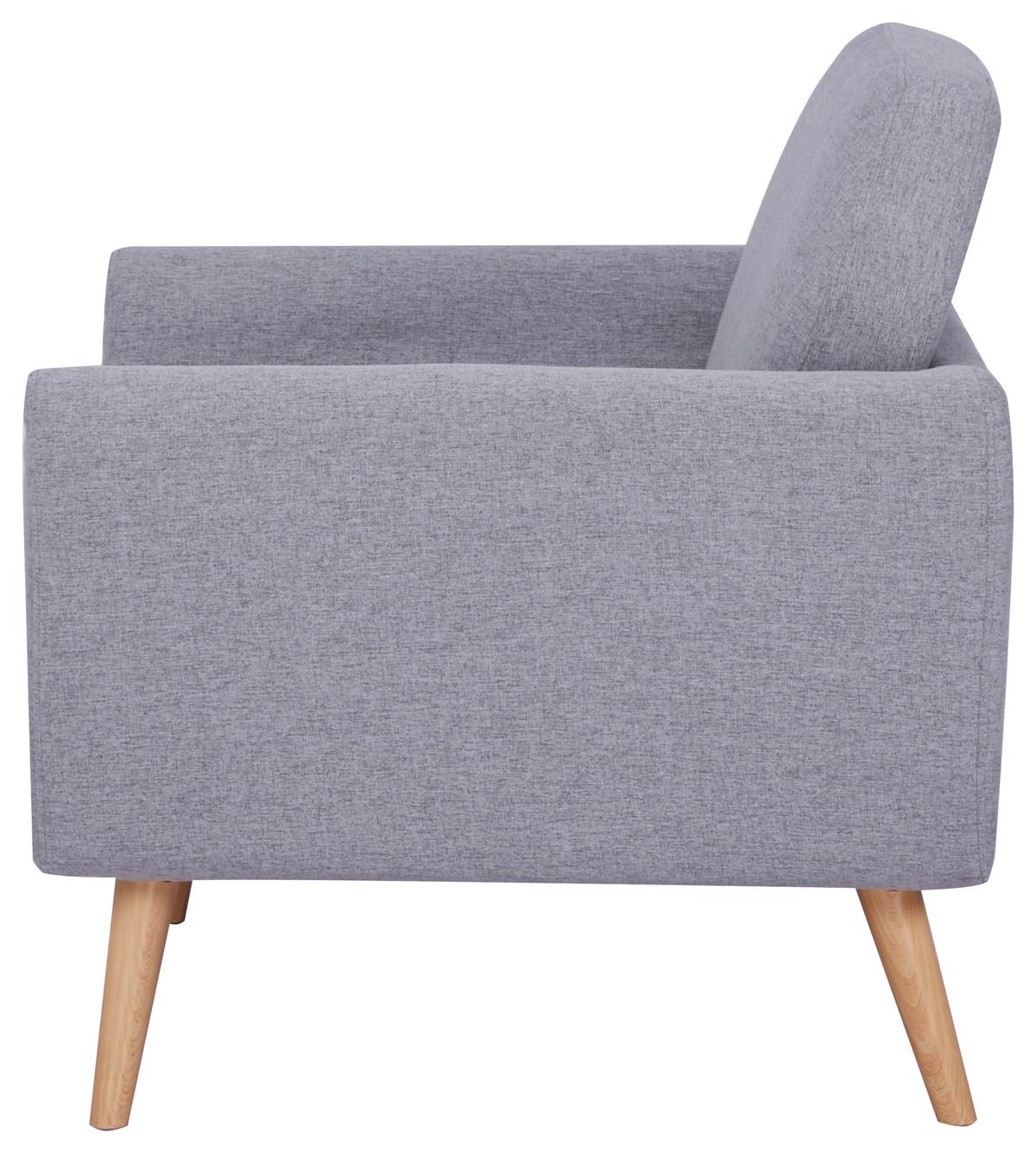 Fotoliu BROOKE - gri, Modern, lemn/textil (82/80/78cm) - Ondega