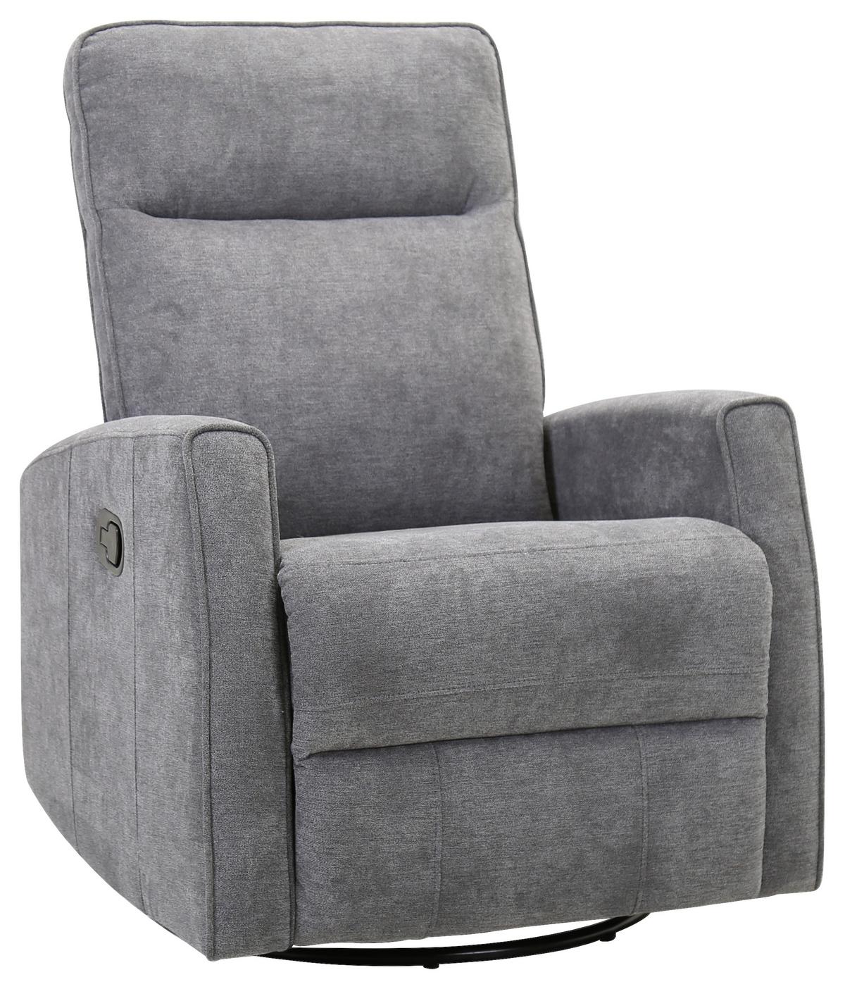 Fotelja S Relaks Mehanizmom Melinda - siva/crna, Moderno, metal/tekstil (76/103/93cm) - Mömax