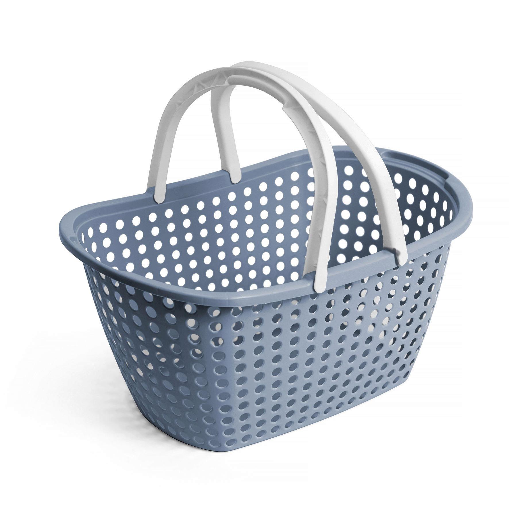 Coș de cumpărături Anna - albastru pastel, Konventionell, plastic (31/22/44cm) - Mömax
