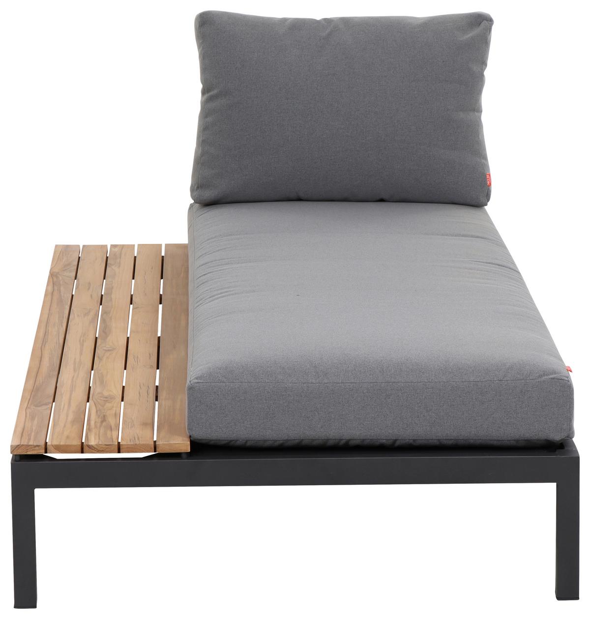 LOUNGEGARNITUR N12886 - Anthrazit/Teakfarben, KONVENTIONELL, Holz/Kunststoff - Siena Garden