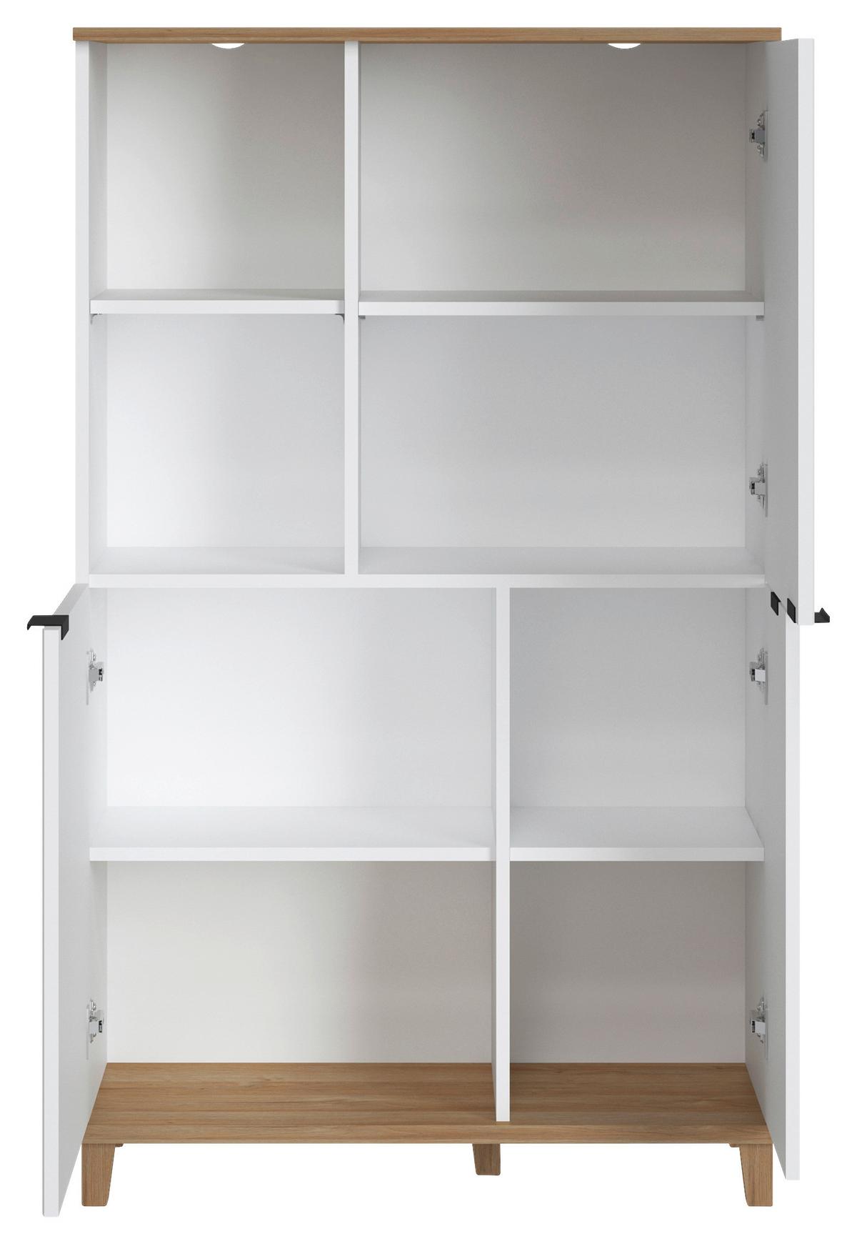 Visoka Komoda Plissee - Moderno, kovina/leseni material (84,8/141,4/40cm) - Mömax