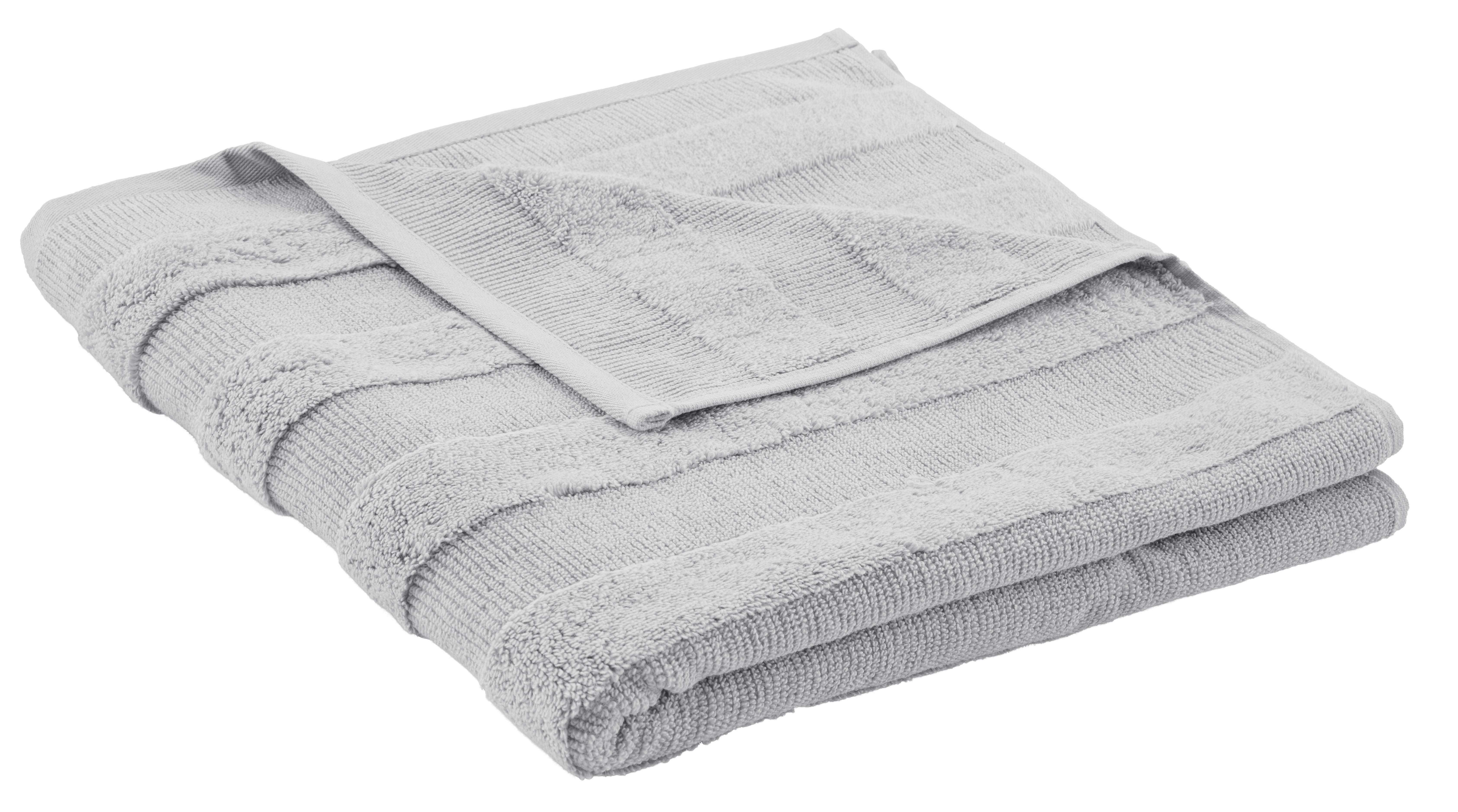 Duschtuch Chris in Grau ca. 70x140cm - Silberfarben, Textil (70/140cm) - Premium Living