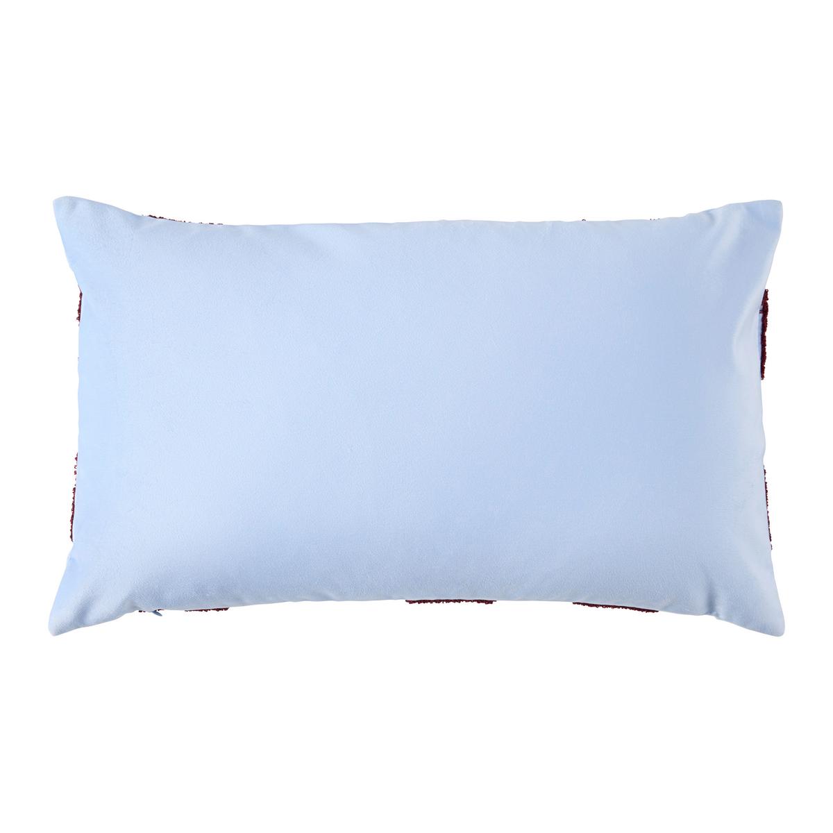Zierkissen Erik Blau/Rot ca. 30x50cm - Blau/Bordeaux, Textil (30/50cm) - Mömax