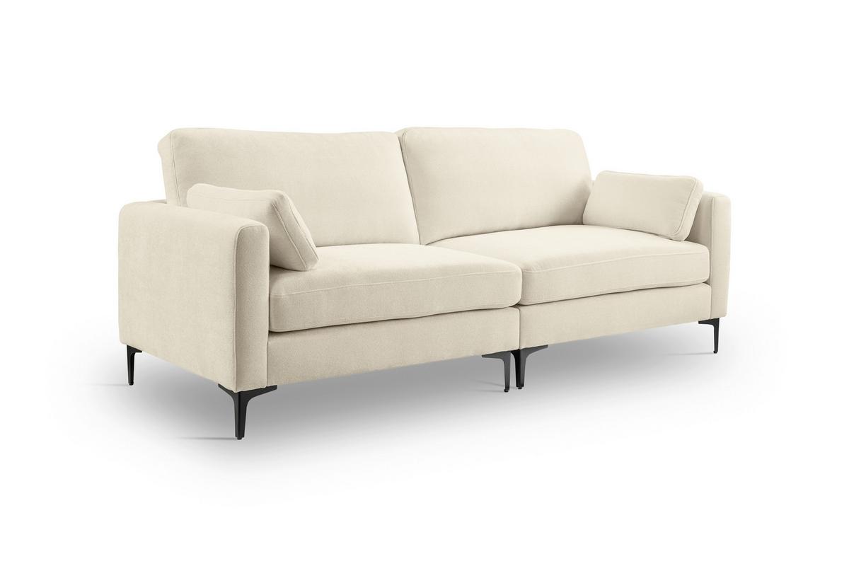 3,5-Sitzer-Sofa Venti Creme - Creme/Schwarz, Basics, Holz/Textil (225/92/97cm) - MID.YOU