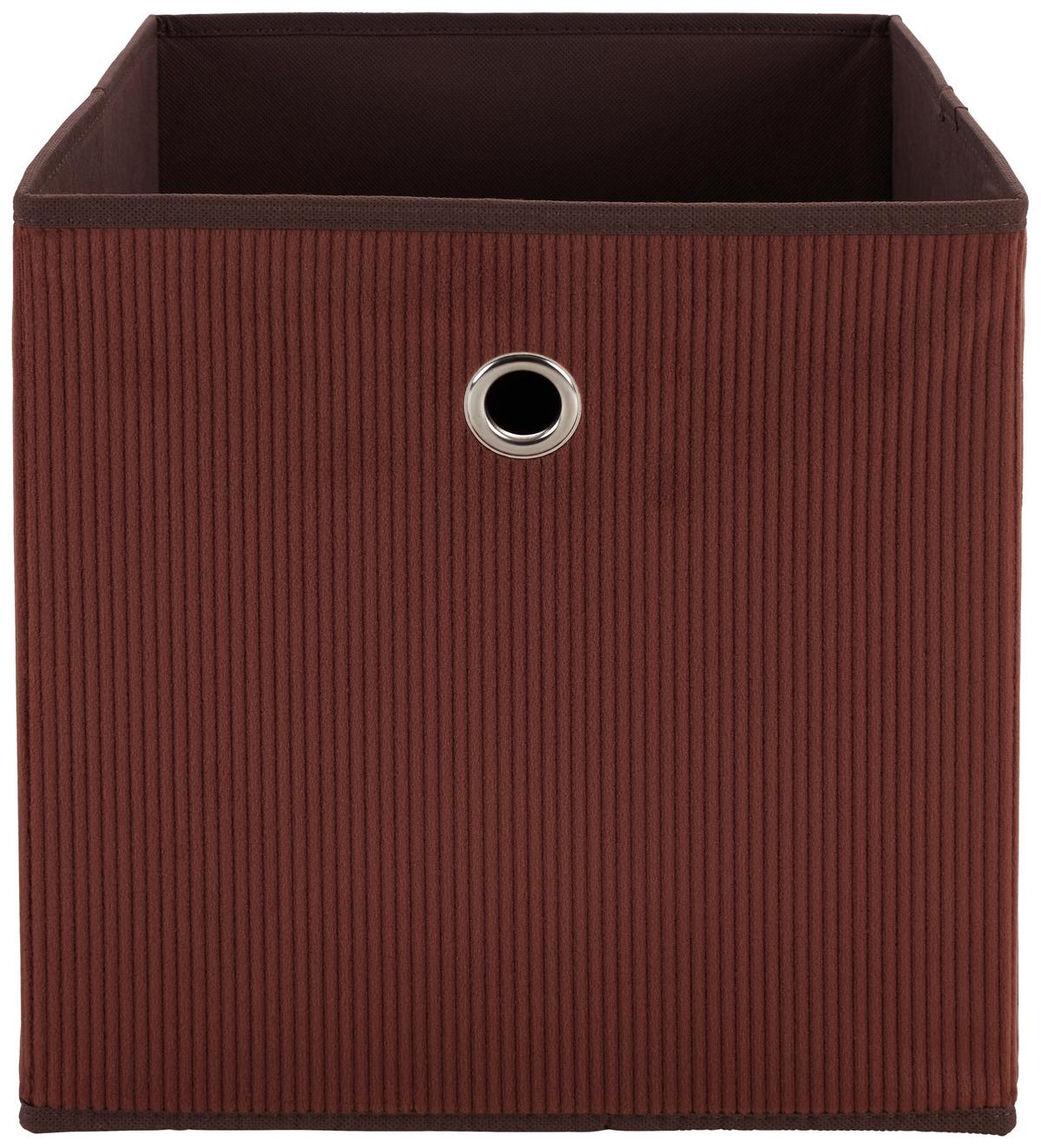 Cutie pliabilă Cubi New - maro, Modern, carton/textil (30/30/30cm) - Modern Living