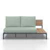 ENSEMBLE LOUNGE CHIARA - vert clair/couleur naturelle, MODERN, métal/matière synthétique (164/68/94cm) - Bessagi Garden