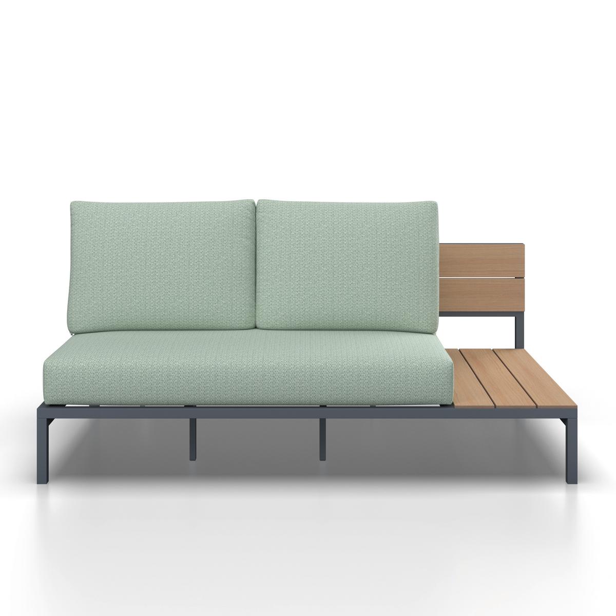 Garnitură grădină Chiara - verde deschis/gri închis, Modern, plastic/metal (164/68/94cm) - Bessagi Garden