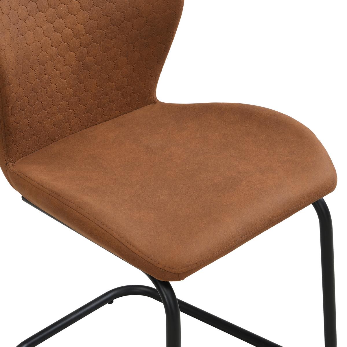 Schwingstuhl Anika Braun/schwarz - Schwarz/Braun, Modern, Textil/Metall (49/91/59cm) - Mömax