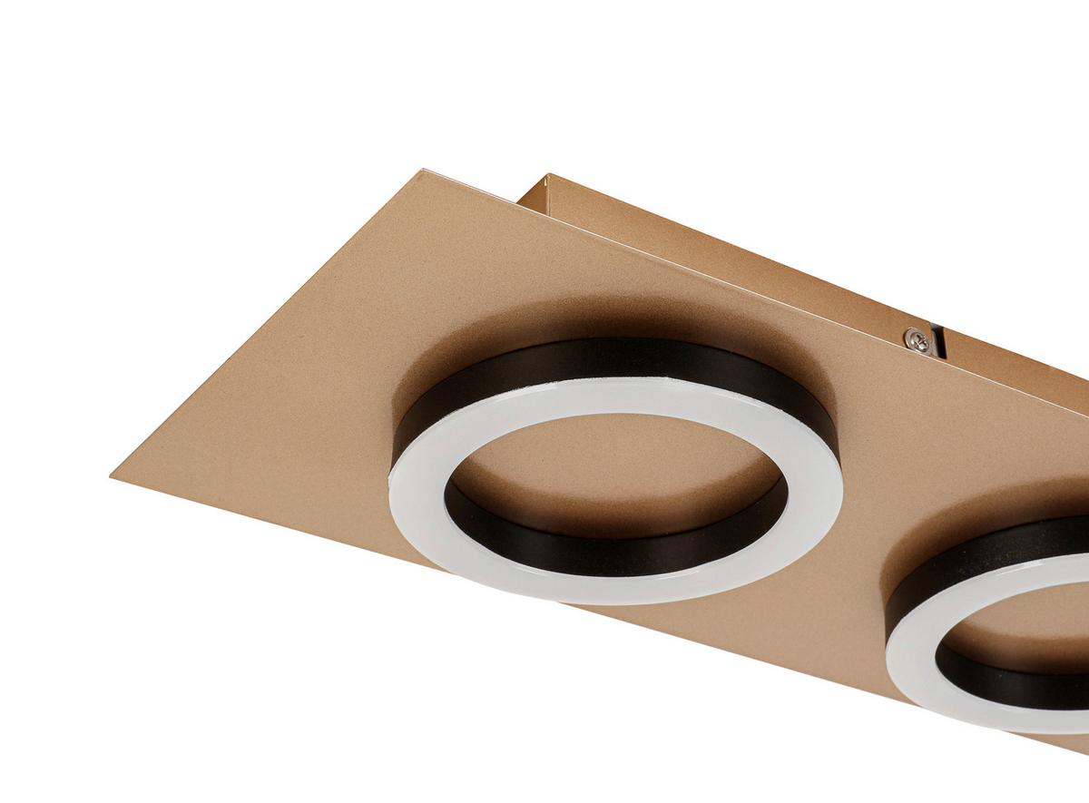 Plafonieră cu LED Emilore - cappuccino/negru, Modern, plastic/metal (60/18/5,1cm) - Mömax