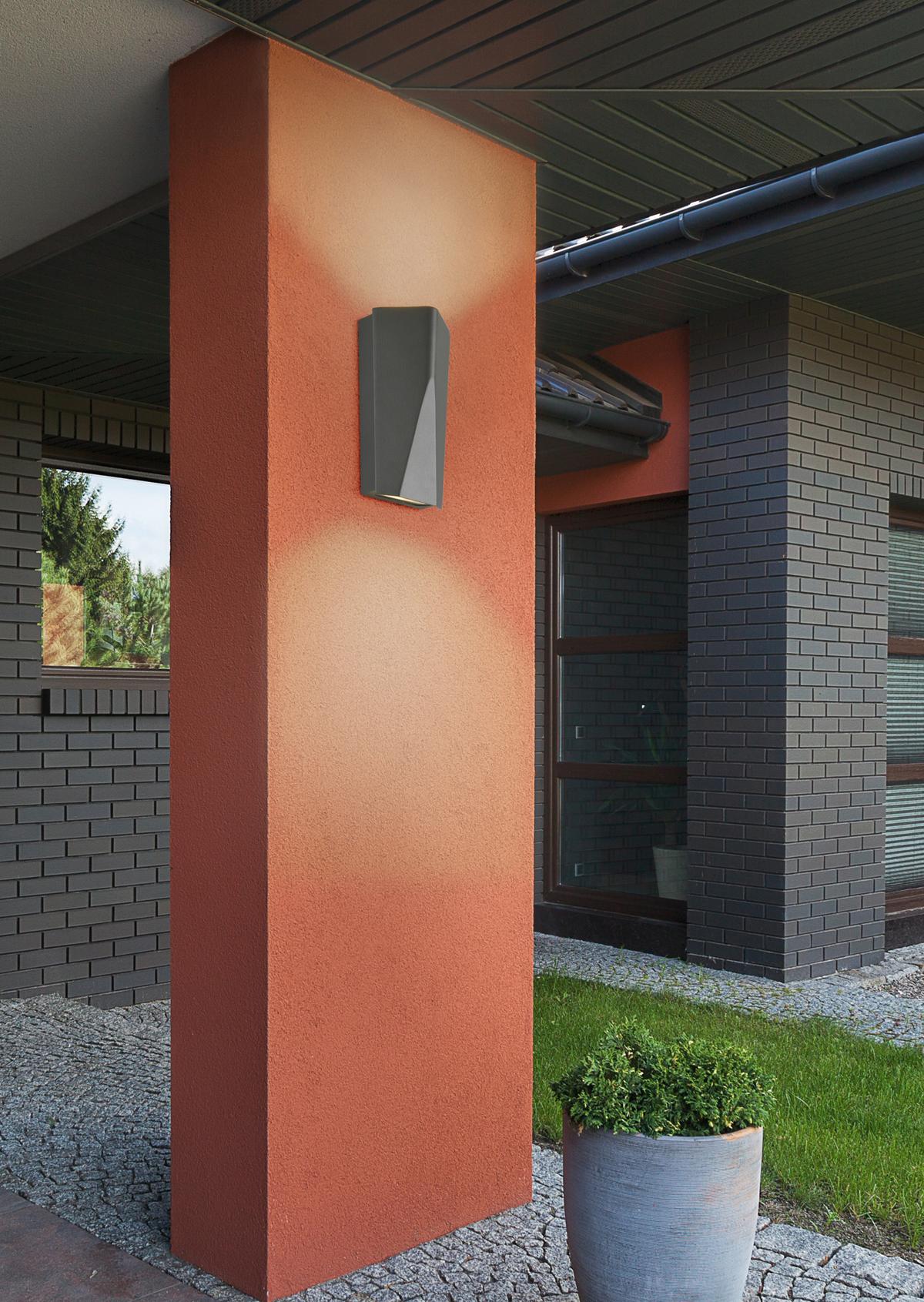 Außenwandleuchte Tay in Anthrazit max. 4,5 Watt - Anthrazit, Design, Metall (20/10,6/6,2cm) - Trio Leuchten