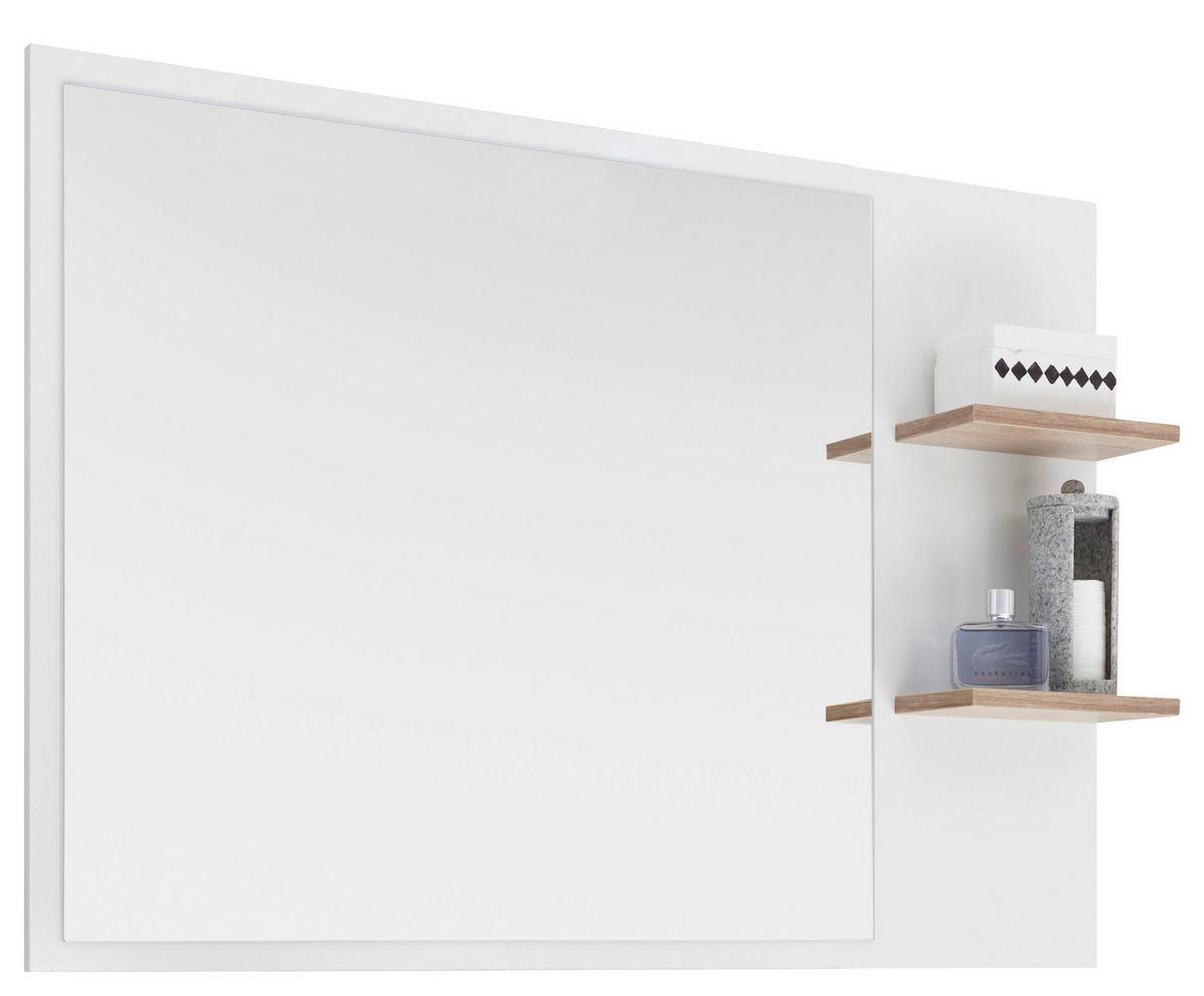 LUSTRO ŁAZIENKOWE NOVENTA  -TOP- - kolor dębowy/biały, Design, materiał drewnopochodny (100,0/74,5/15,5cm) - Xora