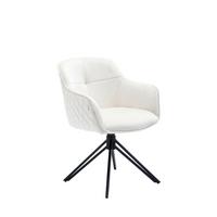 Naslanjač Samt, Bež, Vrtljiv - črna/bež, Moderno, kovina/tekstil (59/83/60cm) - Livetastic