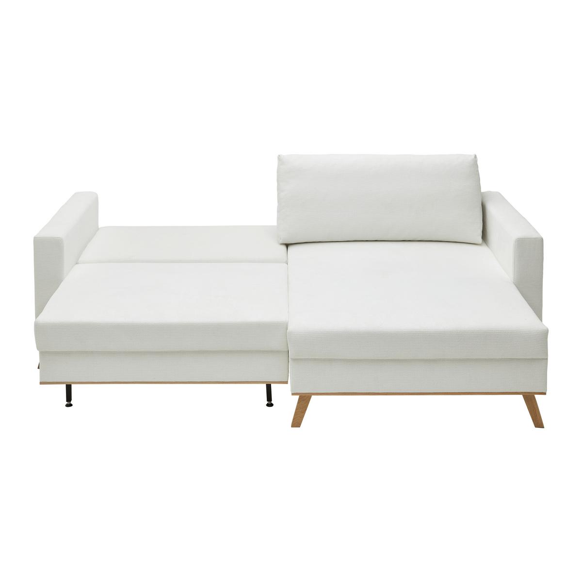Wohnlandschaft Rio Weiß - Eichefarben/Weiß, MODERN, Holz/Textil (222/94/152cm) - Mömax