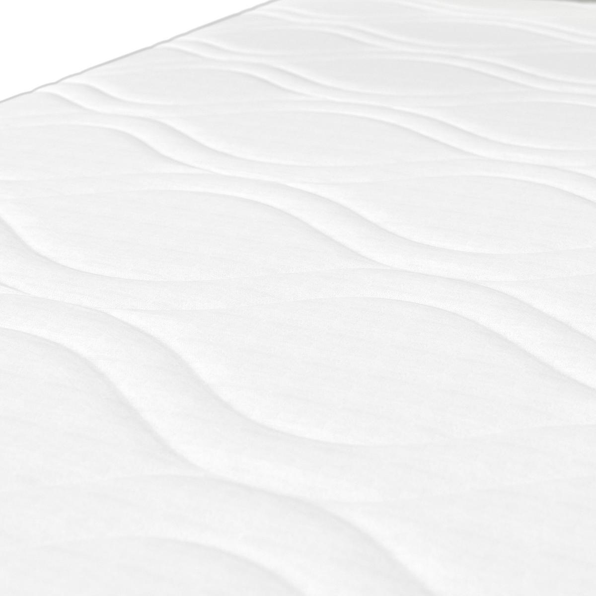 Boxbett Nevada ca. 180x200 cm Hellgrau mit Topper - Hellgrau/Schwarz, Modern, Holz/Textil (180/200cm) - Bessagi