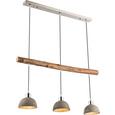 Hängeleuchte Jebel, max. 40 Watt - Silberfarben/Grau, LIFESTYLE, Holz/Metall (85/15/105cm)