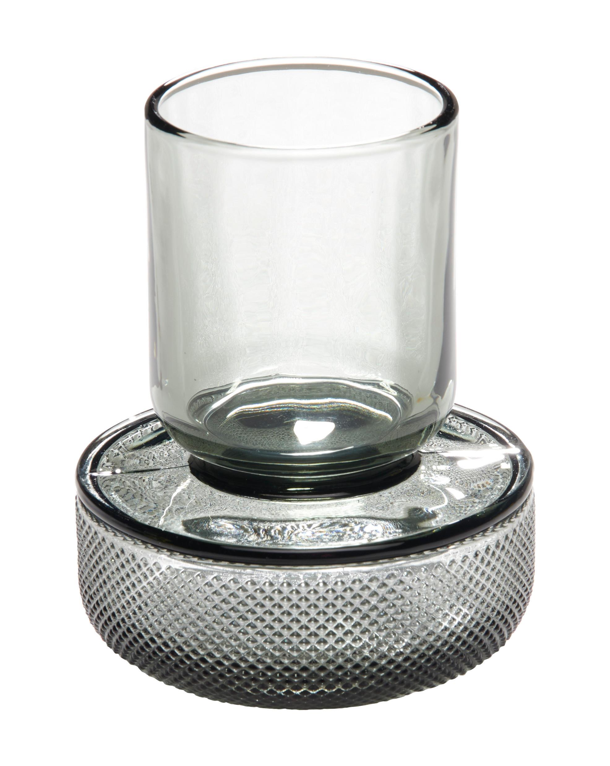 Dekodose Smoked in Grau aus Glas - Grau, Glas (10/13cm) - Modern Living