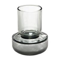 Dekodose Smoked in Grau aus Glas - Grau, Glas (10/13cm) - Modern Living